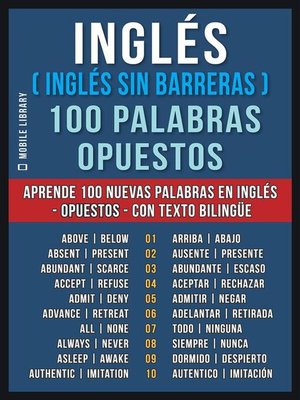 cover image of Inglés ( Inglés sin Barreras ) 100 Palabras--Opuestos